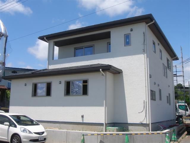 寒河江市 SK様邸新築工事 22 外部足場解体 『ﾃｸﾉｽﾄﾗｸﾁｬｰで建てる長期優良住宅』