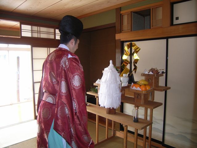 大江町 SS様邸新築工事 01 解体前お祓い 『ﾃｸﾉｽﾄﾗｸﾁｬｰで建てる長期優良住宅』