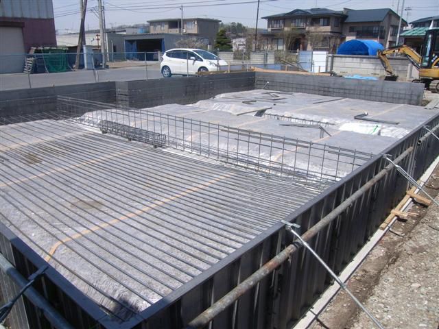 大江町 SS様邸新築工事 10 基礎配筋作業 『ﾃｸﾉｽﾄﾗｸﾁｬｰで建てる長期優良住宅』