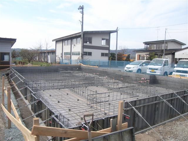 大江町 SS様邸新築工事 11 ｺﾝｸﾘｰﾄ打設 『ﾃｸﾉｽﾄﾗｸﾁｬｰで建てる長期優良住宅』
