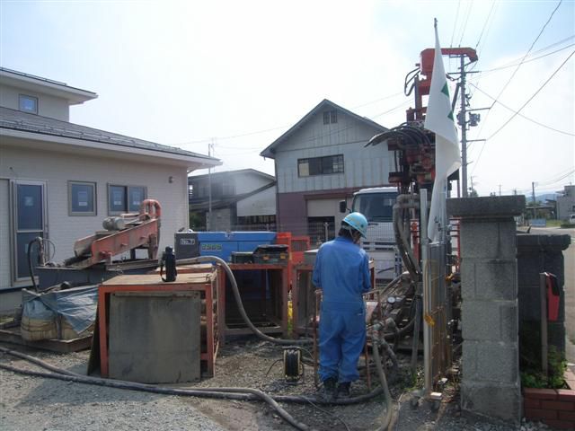 大江町 SS様邸新築工事 31 井戸掘削 『ﾃｸﾉｽﾄﾗｸﾁｬｰで建てる長期優良住宅』