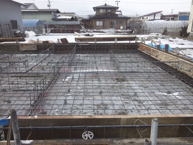 山形市 ＴＫ様邸新築工事 01 基礎工事 『ﾃｸﾉｽﾄﾗｸﾁｬｰで建てる長期優良住宅』