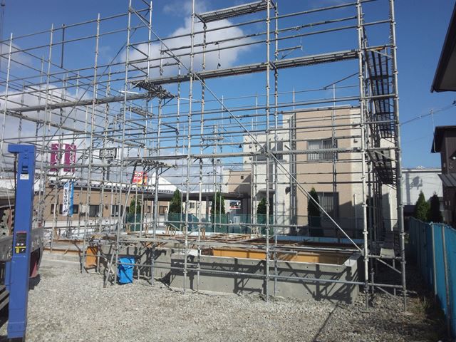 東根市 ＹＡ様邸新築工事  03 仮設工事  『ﾃｸﾉｽﾄﾗｸﾁｬｰで建てる長期優良住宅』