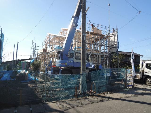 河北町 ＹＧ様邸新築工事 06 軸組み建て方2日目  『ﾃｸﾉｽﾄﾗｸﾁｬｰで建てる長期優良住宅』