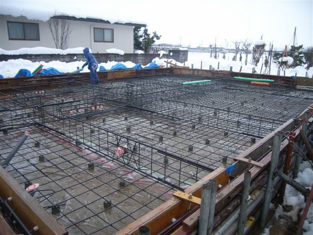 河北町 ＹＹ様邸新築工事 05 基礎配筋完了 『ﾃｸﾉｽﾄﾗｸﾁｬｰで建てる河北町の家』