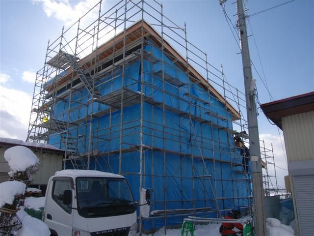 河北町 ＹＹ様邸新築工事 11 筋交い入れ 『ﾃｸﾉｽﾄﾗｸﾁｬｰで建てる河北町の家』