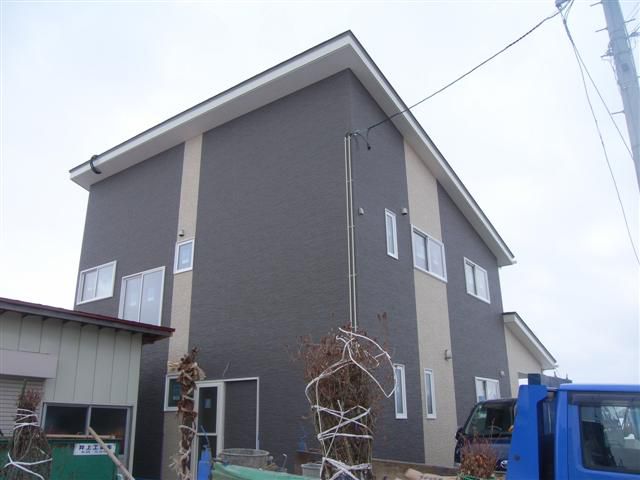河北町 ＹＹ様邸新築工事 20 足場解体 『ﾃｸﾉｽﾄﾗｸﾁｬｰで建てる河北町の家』