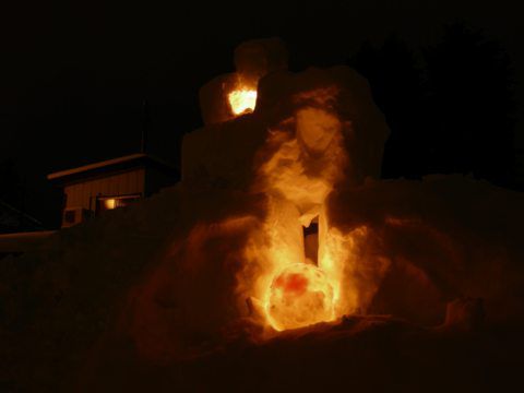 雪灯り回廊まつりｉｎ小桜館【夜の部】