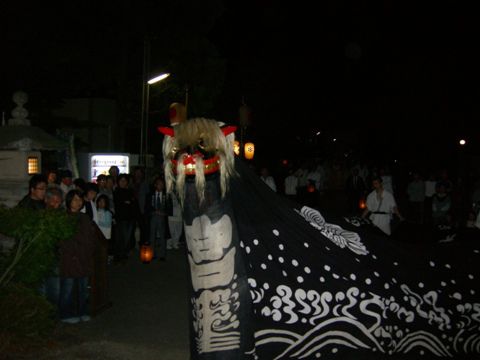 總宮神社　獅子舞渡御最終日