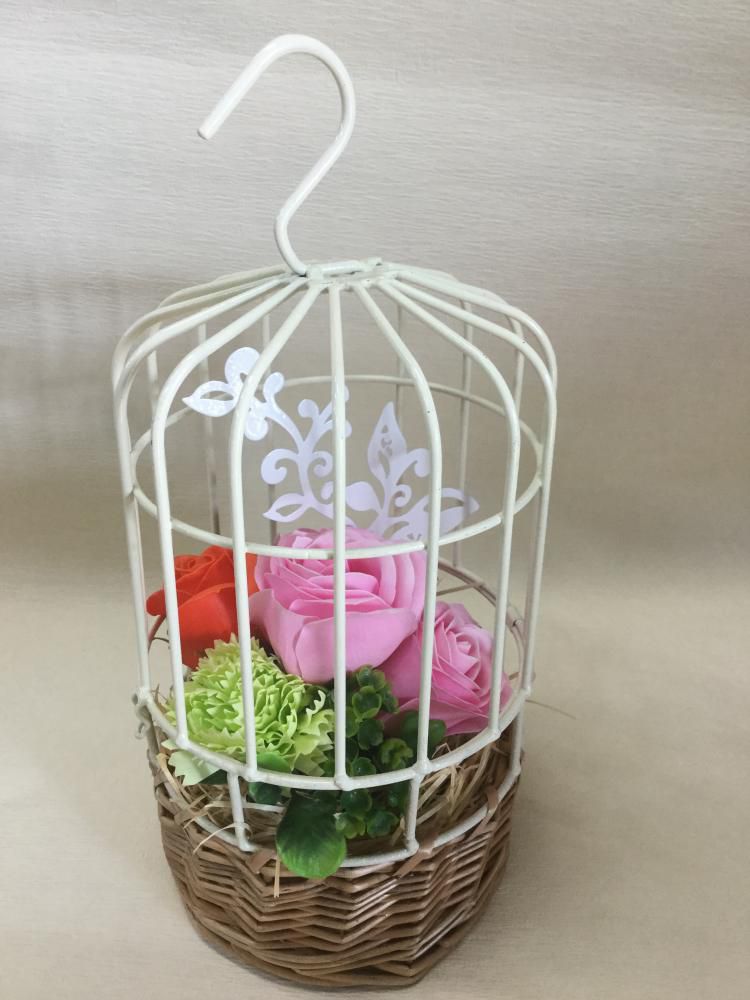 おはな。と。もっと。シャボンフラワー鳥かご♪
