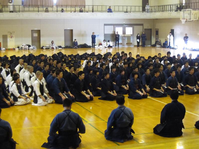 置賜地区冬季剣道大会終了後の合同練習会