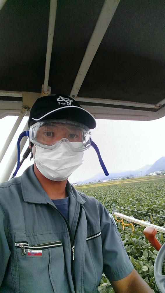 大豆紫斑病、害虫防除2回目開始！