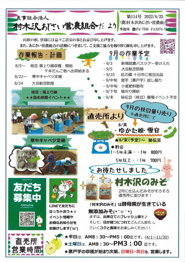 あじさいだより　8月号