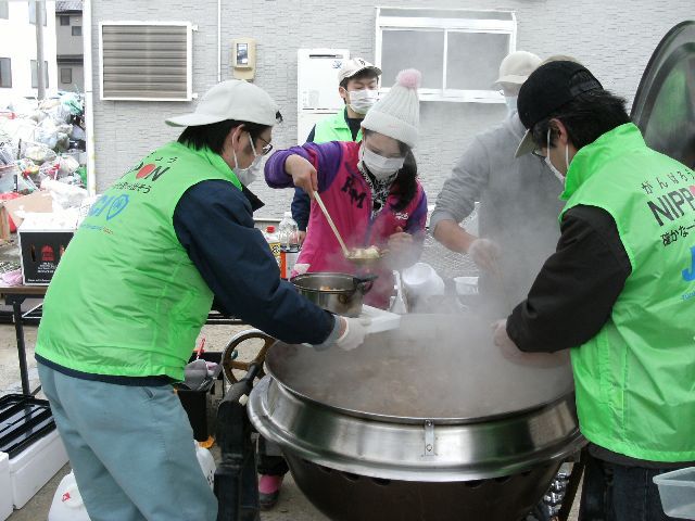 災害支援（炊き出し）石巻市内第４回