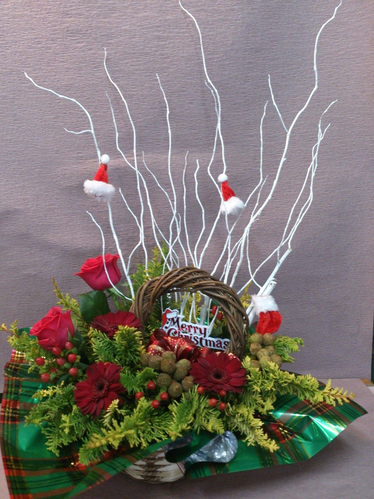 クリスマスを楽しむアレンジメント・・・