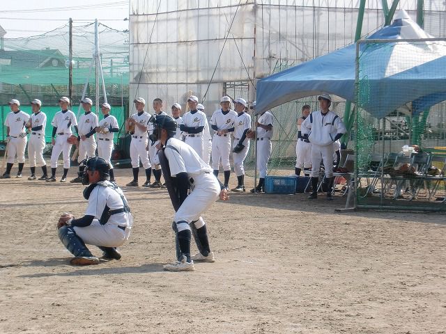 練習試合があります