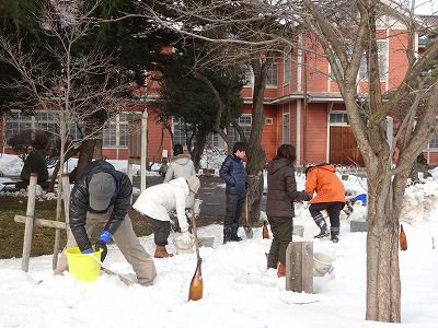 ながい雪灯り回廊まつり2014　準備