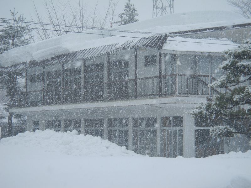 あやめ会館雪下ろし。