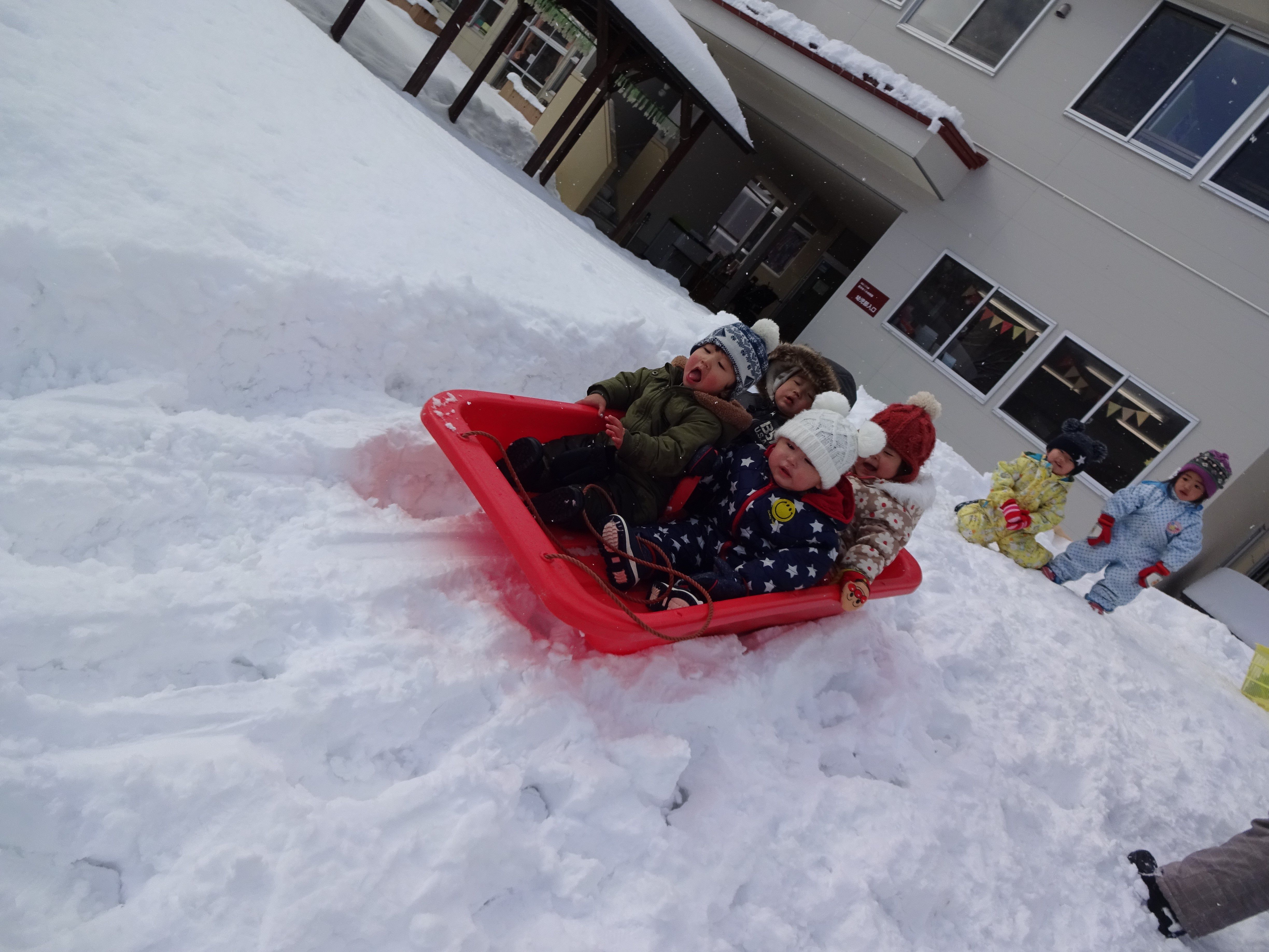 ♪園庭で雪遊び♪