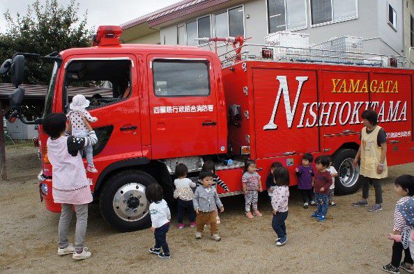 消防車を見せてもらったよ！