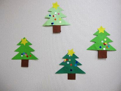 クリスマスツリーをつくったよ