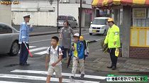 地域の見守りで元気に登校　秋の交通安全立哨指導（H28.9.23) 