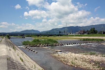 【谷地橋と野川のおだやかな流れ】