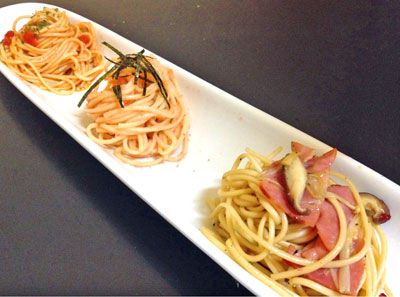 【つや姫の麺と油で特製パスタを！】