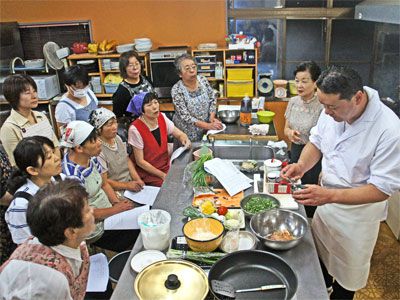 【行者菜たっぷり使って、行者菜料理教室！】