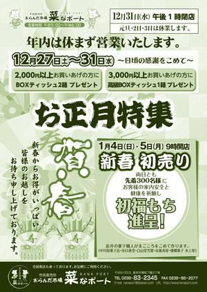 【2015年～菜なポート～お正月特集】