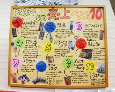 【2014年　物産館売上ランキング！】