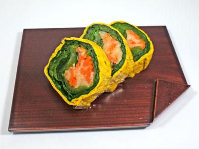 【手作りの味～青菜菊巻～】