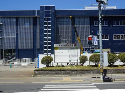【市民文化会館が新しい姿を現しました】