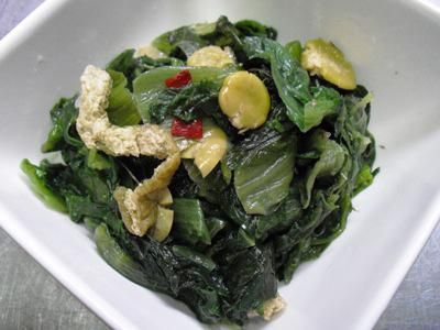 【山形の郷土料理”青菜煮（せいさいに）”】