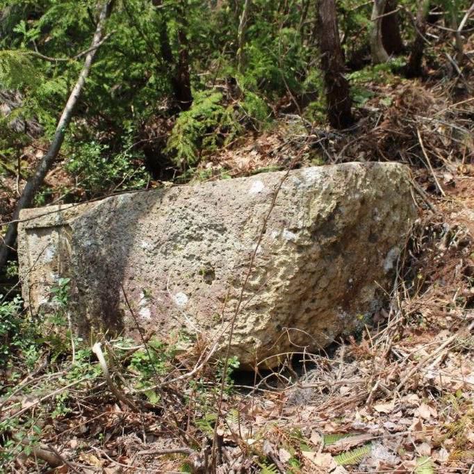 神明神社の手水石