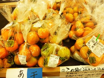 大量の柿達