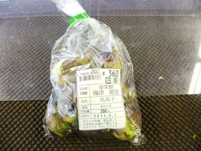 丸茄子早くも出現！
