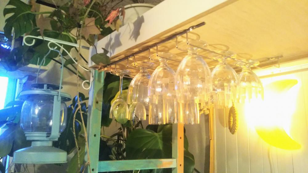 憧れのグラスホルダーを、和箪笥屋台にセッティング