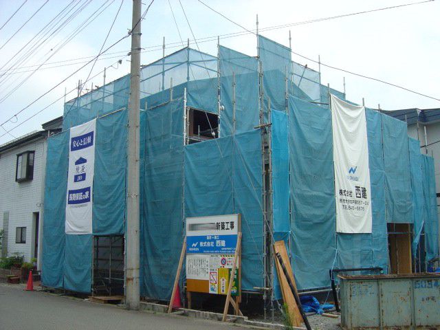 西建ではドームハウス以外の木造新築工事も施工中！