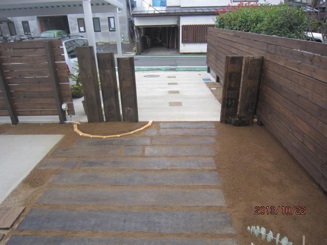幅広枕木のアプローチ完成しました。！