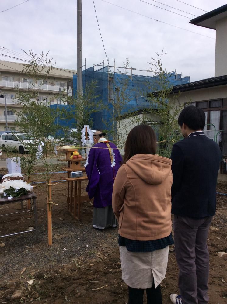 「私のしろい家」松原。地鎮祭無事終わりました。いよいよスタートです！