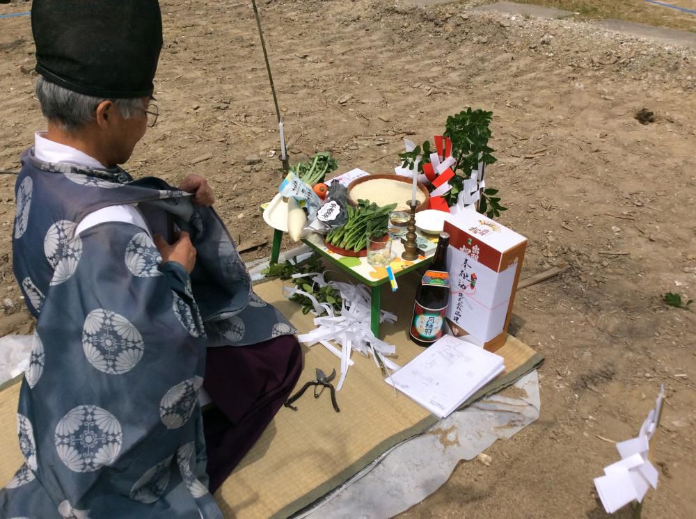 「私のしろい家」宮城、美里町。地鎮祭。
