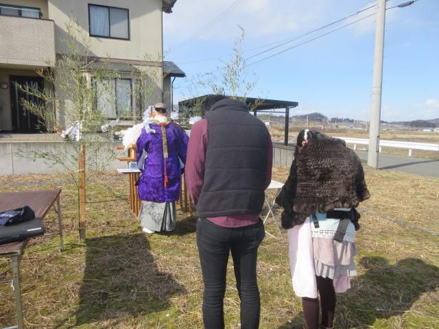 「私のしろい家」村山。地鎮祭無事終了！