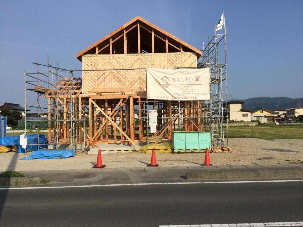 「私のしろい家」河北町谷地の家上棟しました！