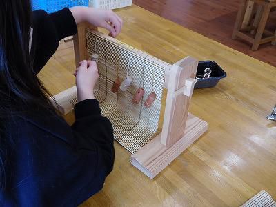 【終了】アンギン編みで巻きす作り