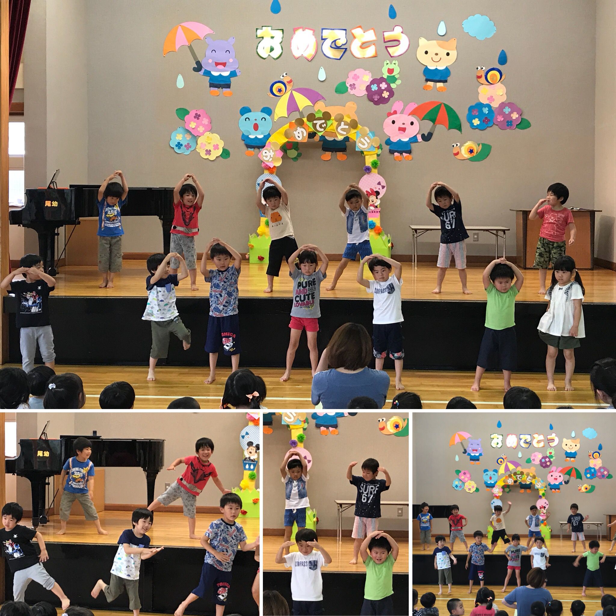 6月うまれのお誕生会 〔うさぎぐみ〕「スイカ大好き」