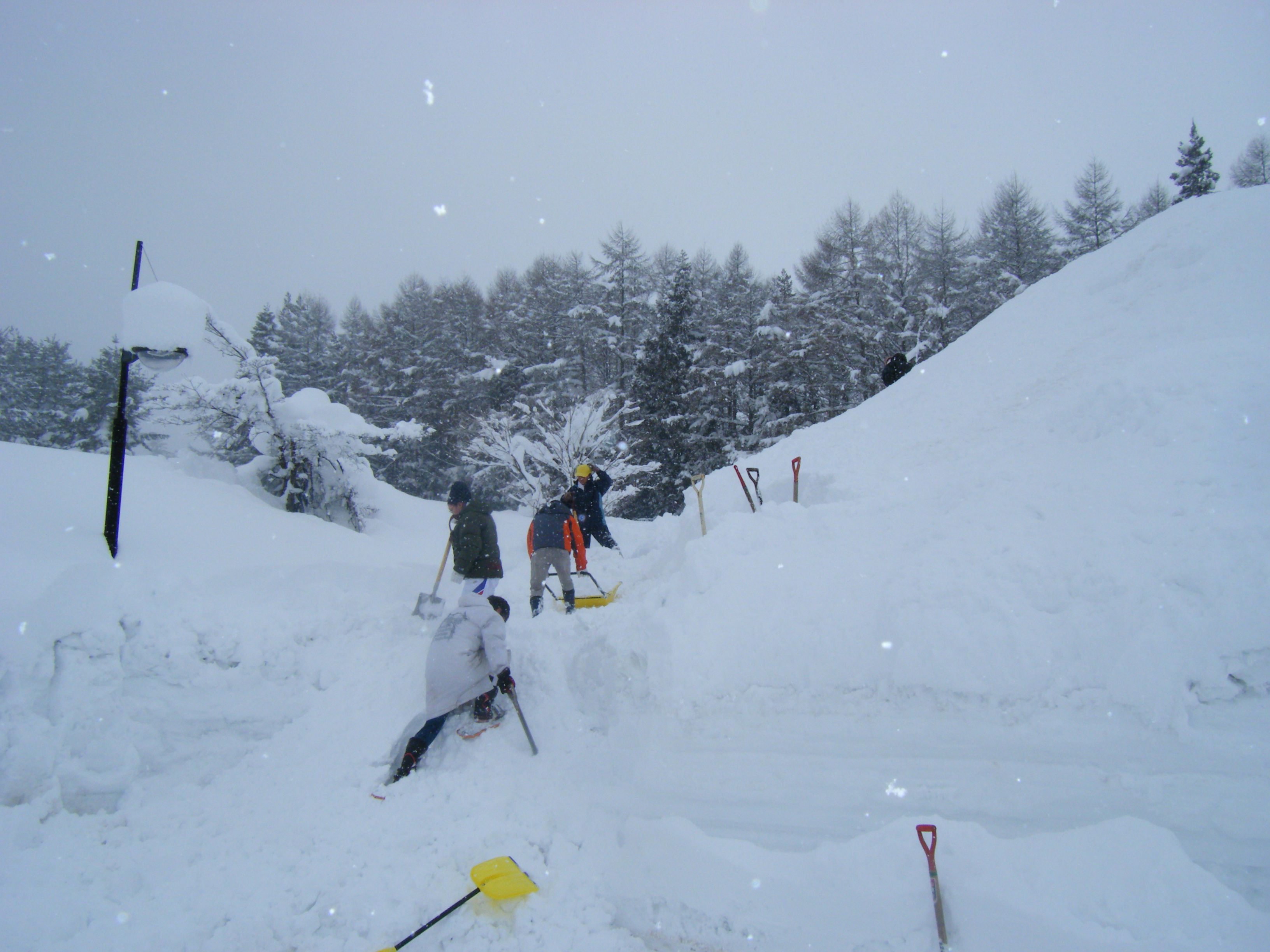 尾花沢雪祭準備着々と　（＾◇＾）