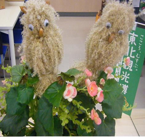 事務所カウンターに「フクロウ」です