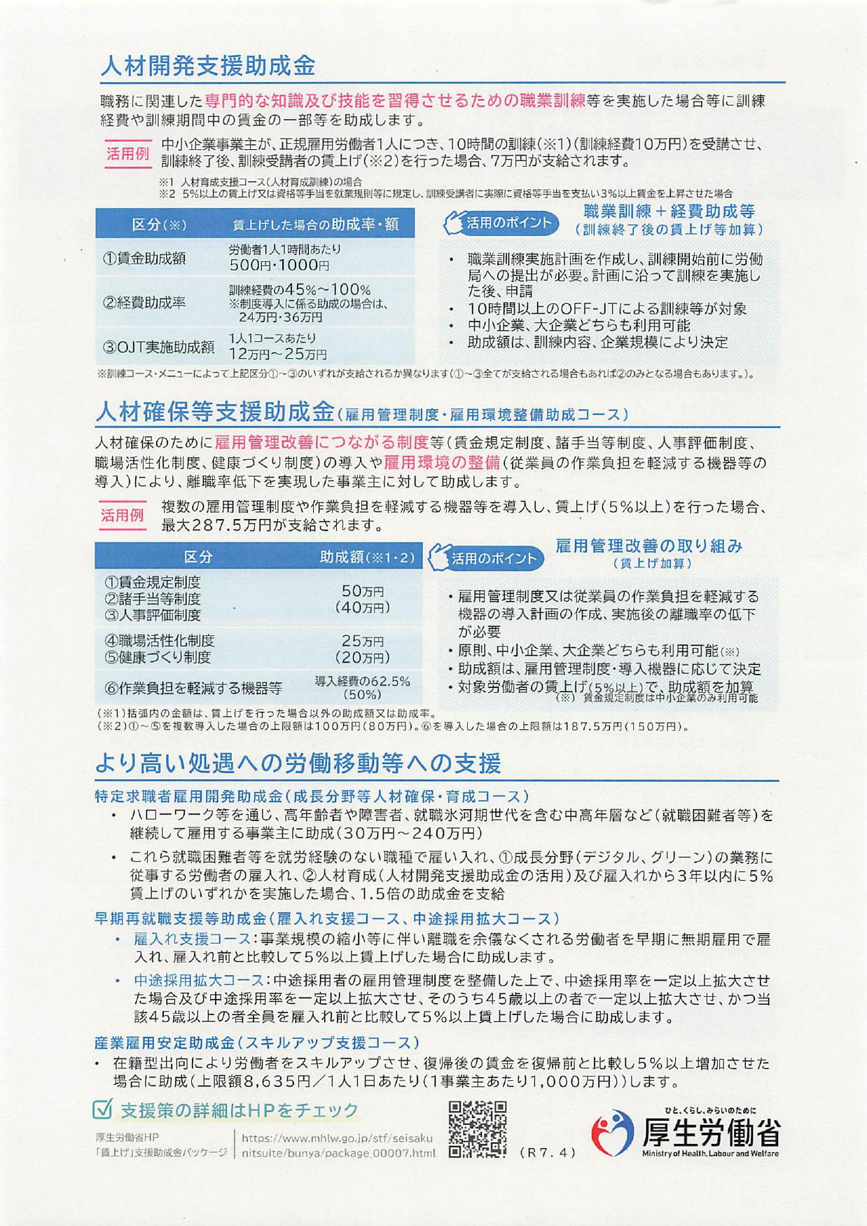 働き方改革推進支援助成金のご案内