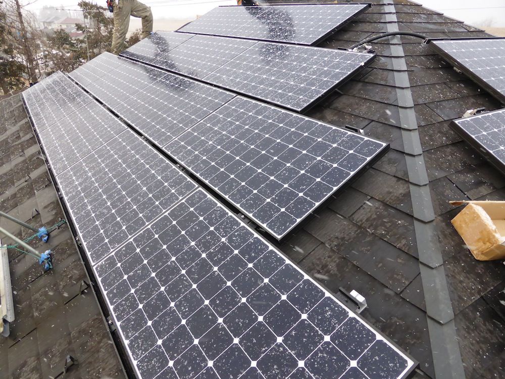 宮城県内にて太陽光工事！